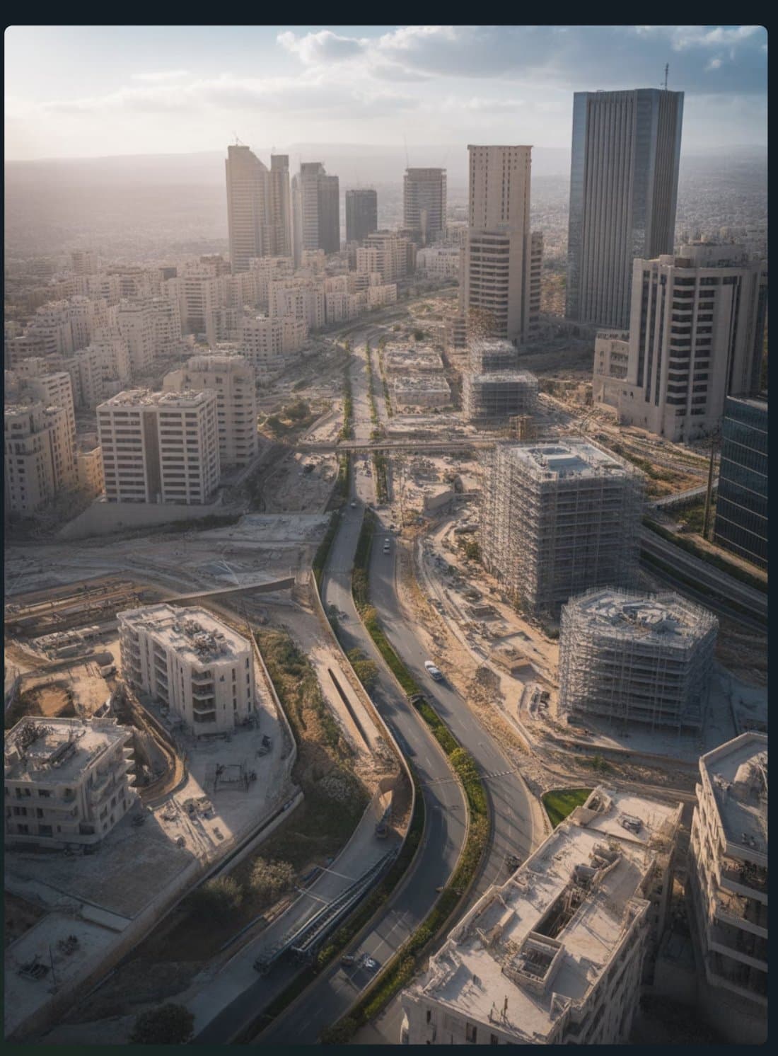 קו רקיע של מגדלים בבנייה, בפיקוח הוועדה הארצית לתכנון ובנייה